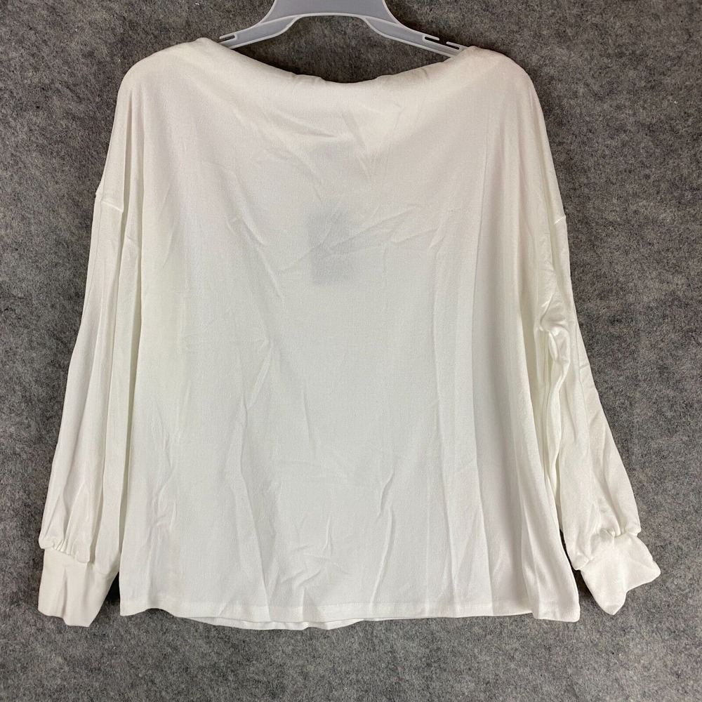 Koandaily Blouse XL Women's Long Sleeve NWT White Polyester Adults
